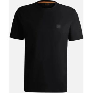 Hugo Boss Men's Tales Cotton Relaxed Fit Black T-Shirt - Size: 46
