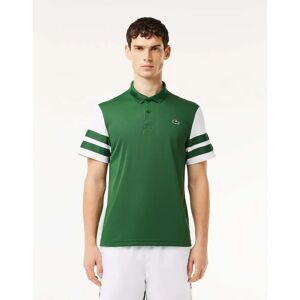 Lacoste Men's Regular-Fit Ultra Dry Piqué Tennis Polo Shirt - Ultra-Dry Colourblock Tennis Polo Shirt - Multi/Green - Size: 36