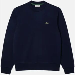 Men's Lacoste Fleece Crew Sweatshirt Midnight Blue - Black - Size: 38