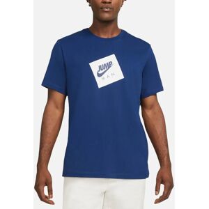 Men's NIKE AIR JORDAN Mens T Shirts Crew Neck Athletic Cotton Summer Retro Jordan Tee - Navy - Size: 38