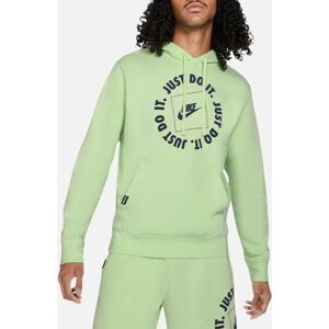 Men's NIKE Mens Fleece Hoodie JDI Pullover Long Sleeve Winter Hooded Sweatshirts Green - Size: 40
