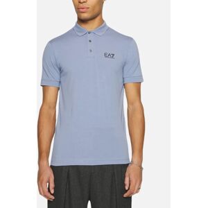 Emporio Armani EA7 8NPF04 PJM6Z Mens Polo T Shirts Jersey Cotton Top Summer Tee - Blue - Size: L