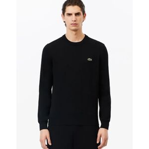 Men's Lacoste Men's Monochrome Crew Neck Sweater - Black - Size: 44