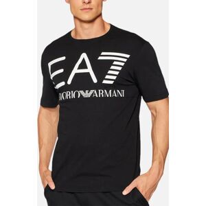 Men's ARMANI EA7 6KPT23 Mens T Shirt Emporio Armani Summer Casual Cotton Top Black Tee - Size: 44