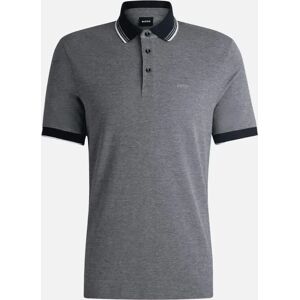 Hugo Boss Men's H-Prout Embroidered Logo Navy Polo Shirt - Grey - Size: 44