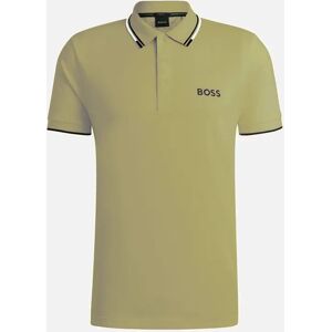 Men's Hugo Boss Men's Khaki Paddy Pro Polo Shirt - Tan - Size: 40