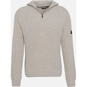 Men's Barbour International Chester Funnel Sweater WH32 Whisper White - Tan - Size: 40