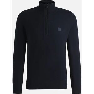 Hugo Boss Men's Boss Kanobix S Quarter Zip Knitted Sweater - Navy - Size: 36