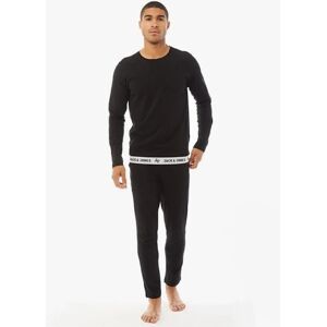 Men's Jack & Jones RICKO Mens Cotton T-Shirt And Trousers Lounge Set Black - Size: 32/34/35