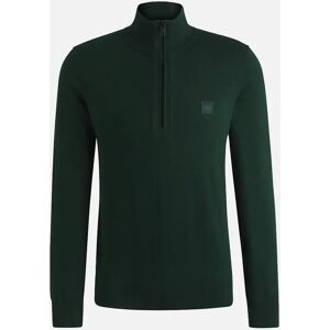 Hugo Boss Men's Boss Kanobix S Quarter Zip Knitted Sweater - Green - Size: 44