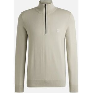 Hugo Boss Men's Boss Kanobix S Quarter Zip Knitted Sweater - Cream - Size: 42