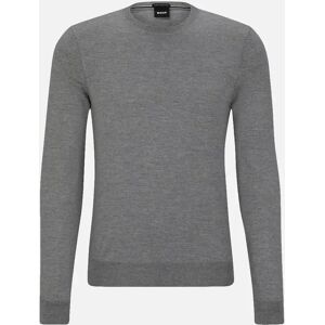 Hugo Boss Men's Botto-l Crew Neck Knitwear Medium Grey - Size: 44