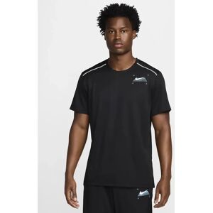 Men's Nike Miler Graphic Men's T-Shirt - Black - Size: 42