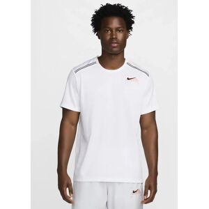 Men's Nike Miler Graphic Men's T-Shirt - White - Size: 42