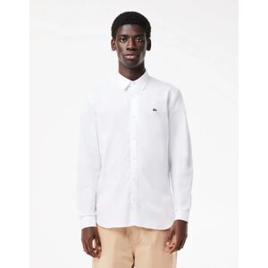 Men's Lacoste Mens Long Sleeve City Shirt - White 001 - Size: 40/Regular