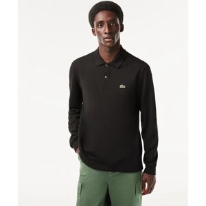 Men's Lacoste Original L.12.12 Mens Long Sleeve Cotton Polo Shirt - Black 031 - Size: 38