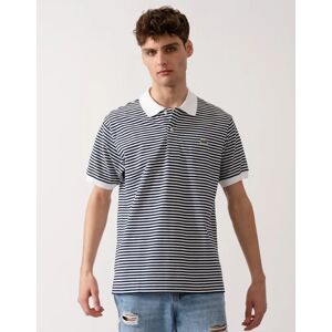 Men's Lacoste Striped Mens Polo Shirt - White - Size: 44