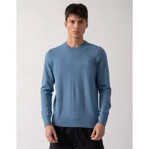 Hugo Boss Men's BOSS Orange Kanovano Mens Crew Neck Jumper - Open Blue 462 - Size: 40
