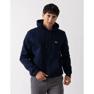 Men's Lacoste Mens Fleece Hoodie - Navy Blue 166 - Size: 38
