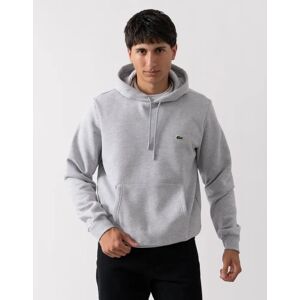 Men's Lacoste Mens Fleece Hoodie - Silver Chine CCA - Grey - Size: 42