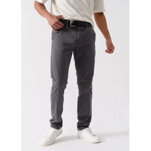 Hugo Boss Men's BOSS Orange Mens Slim Fit Chinos in Stretch-Cotton Satin NOS - Grey 020 - Black - Size: 34/32
