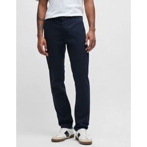 Hugo Boss Men's BOSS Orange Mens Slim Fit Chinos in Stretch-Cotton Satin NOS - Dark Blue 404 - Navy - Size: 38/30