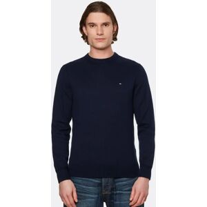 Men's Tommy Hilfiger Organic Cotton Cashmere Mens Crew Sweater - Desert Sky - Blue/Black - Size: 44