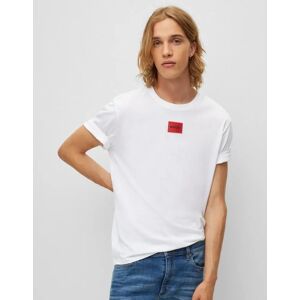 Hugo Boss Men's HUGO Diragolino212 Label Logo Mens T-Shirt NOS - White 100 - Size: 40
