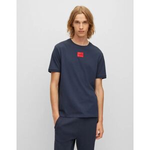 Hugo Boss Men's HUGO Diragolino212 Label Logo Mens T-Shirt NOS - Dark Blue 405 - Navy - Size: 40