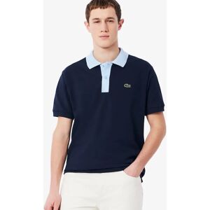 Men's Lacoste Men's Classic Fit Contrast Collar L.12.12 Polo Shirt - Navy - Size: 44