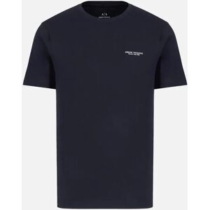 Armani Exchange Men's Cotton Milano Print Navy T-Shirt - Size: 42