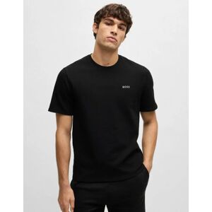 Hugo Boss Men's BOSS Orange Waffle Mens Cotton-Blend Pyjama T-Shirt with Embroidered Logo NOS - Black 001 - Size: 42