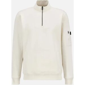 Men's Barbour International Ewan Funnel Neck Sweatshirt WH32 Whisper White - Size: 40