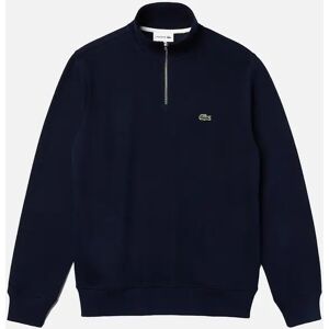 Men's Lacoste Zip-Up High Neck Interlock Sweatshirt Navy Blue - Black - Size: 44