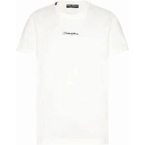 Men's Dolce & Gabbana Signature Logo Patch T-Shirt White - Size: 54 - xxl