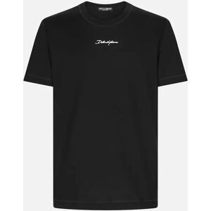 Men's Dolce & Gabbana Signature Logo Patch T-Shirt Black - Size: 54 - xxl