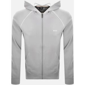 Hugo Boss Men's BOSS Mix & Match Hooded Track Top Jacket Light Pastel Grey - Size: XL