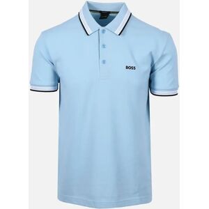Hugo Boss Men's Boss Green Paddy Polo Shirt Light Pastel Blue - Blue/Blue - Size: 42