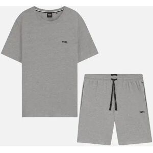 Hugo Boss Men's Mix&Match Embroidered Logo Grey Short Set - Size: 35/34/32