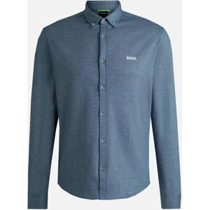 Men's Hugo Boss Blue Motion Long Sleeved Shirt - Navy - Size: 44/Regular