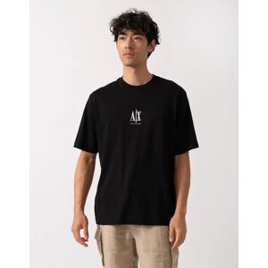 Men's Armani Exchange Mens Embroidered A X Centre Logo T-Shirt - Black UC001 - Size: 38
