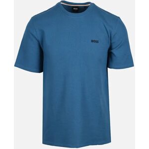 Hugo Boss Men's Boss Black Waffle T-Shirt Open Blue - Navy - Size: 38