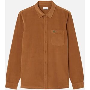 Men's Lacoste Corduroy Long Sleeve Shirt - Brown - Size: 38/Regular