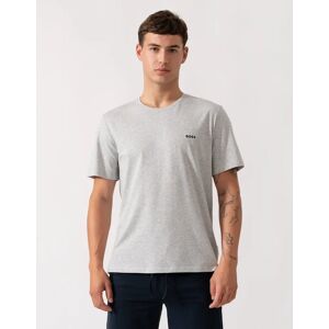 Hugo Boss Men's BOSS Orange Mix&Match Mens Stretch-Cotton Loungewear T-Shirt with Embroidered Logo - Light/Pastel Grey 051 - Size: 42
