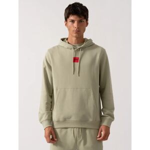 Hugo Boss Men's HUGO Daratschi214 Label Logo Mens Hoodie - Open Green 391 - Tan - Size: 42