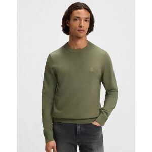 Hugo Boss Men's BOSS Orange Kanovano Mens Crew Neck Jumper - Open Green 342 - Tan - Size: 42
