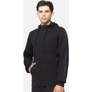 Men's Emporio Armani Lounge Side Logo Hoodie Black - Size: 44
