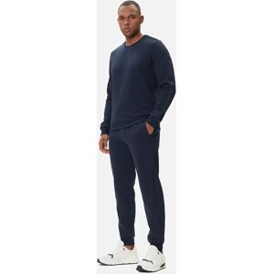 Men's Emporio Armani Lounge Side Logo Full Crew Tracksuit Navy - Black - Size: 37/36/32