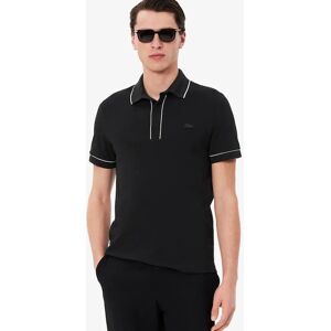 Men's Lacoste Regular Fit Paris Stretch Piqué Polo Shirt - Black - Size: 46