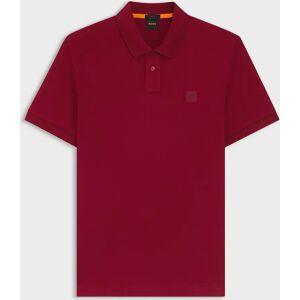 Hugo Boss Men's BOSS Orange Passenger Mens Stretch-Cotton Slim-Fit Polo Shirt with Logo Patch - Medium Red 614 - Size: L